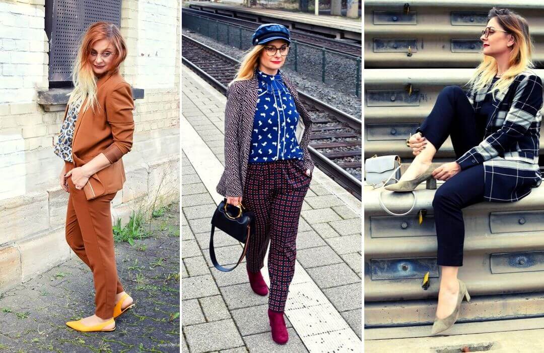 Hosenanzug-Damen-Modeblogger