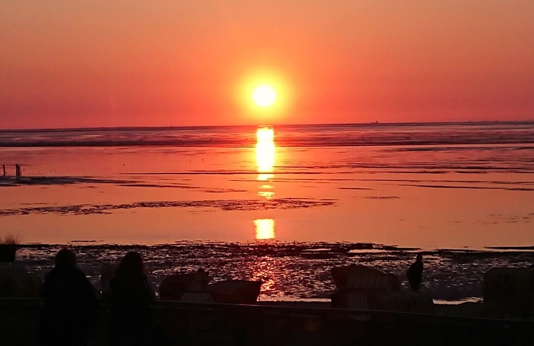 Sonnenuntergang-Nordsee