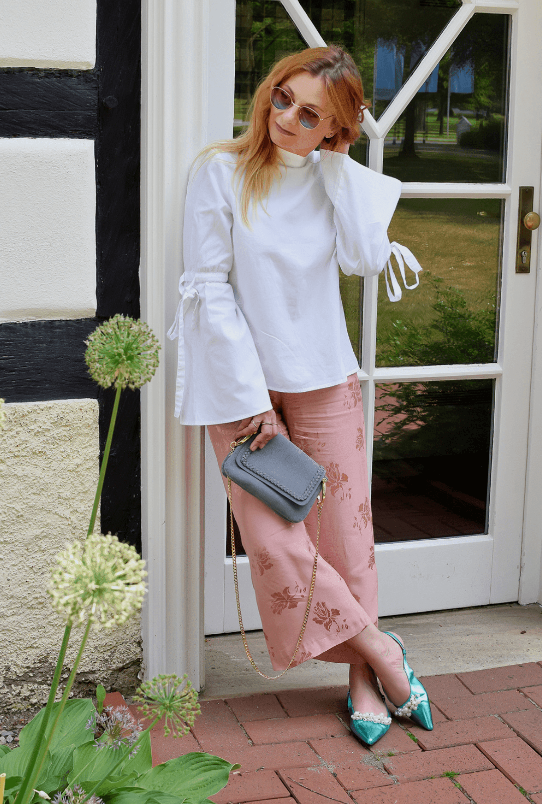 Modeblogger Outfit mit Culotte und Bluse, Streetstyle