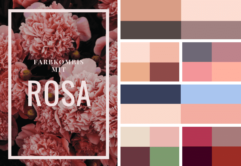 Farbschema für das kombinieren von dunkeln Rosa Tönen.