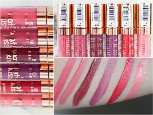 essence neues sortiment water kiss glossy lip colour, swatch