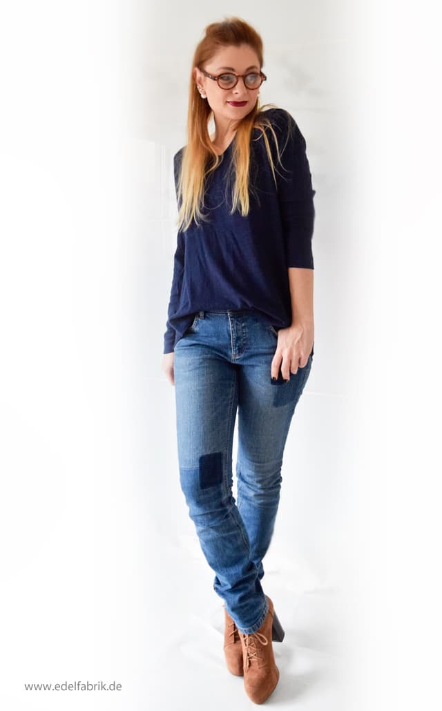 Jeans und Pullover aus der Helene Fischer Kollektion von Tchibo, die Edelfabrik