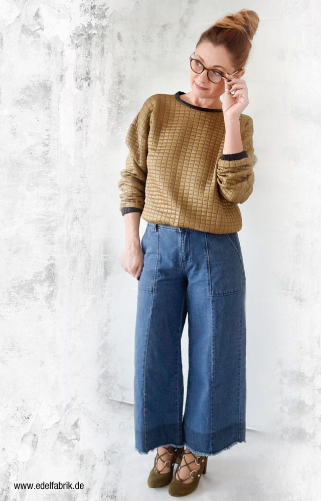 Jeans Culotte einfach kombinieren, Ü 40 Look