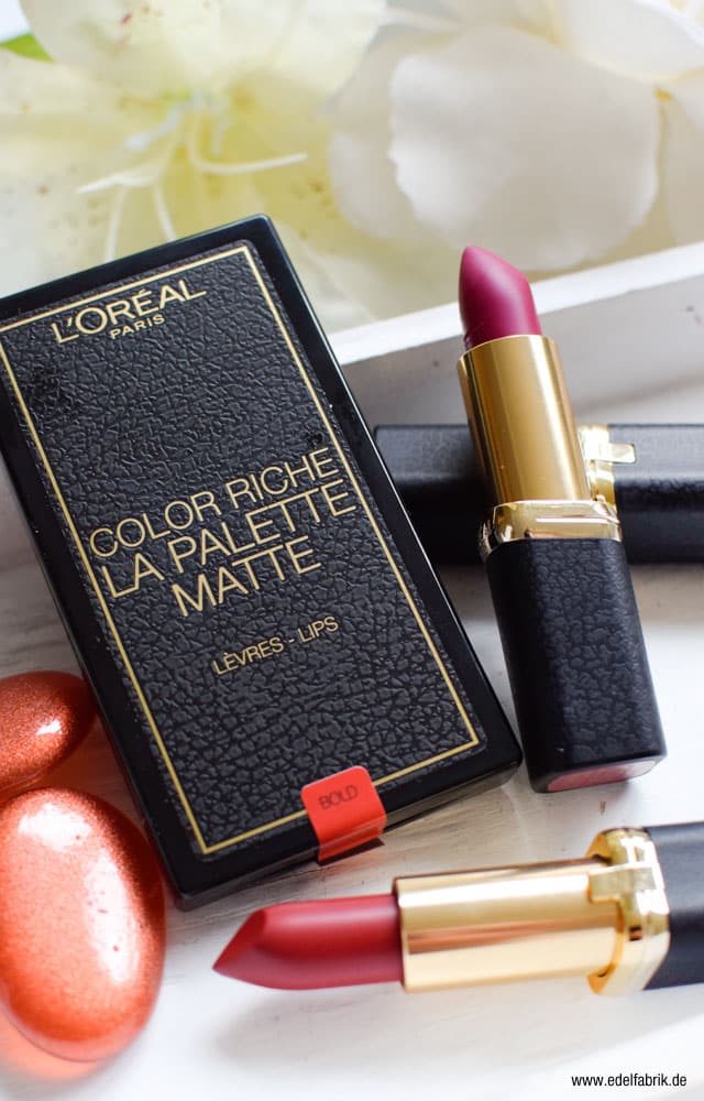 L'Oréal Color Riche, matte Lippenstifte, Verpackung, La Palette