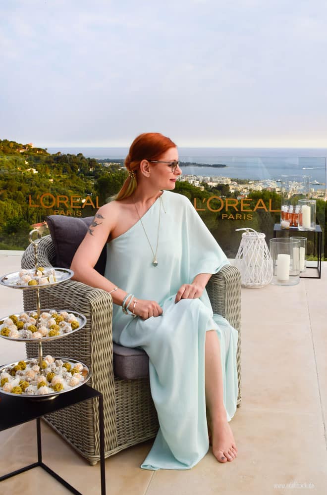 Chrissie in der L'Oréal Villa in Cannes zu den Filmfestspielen
