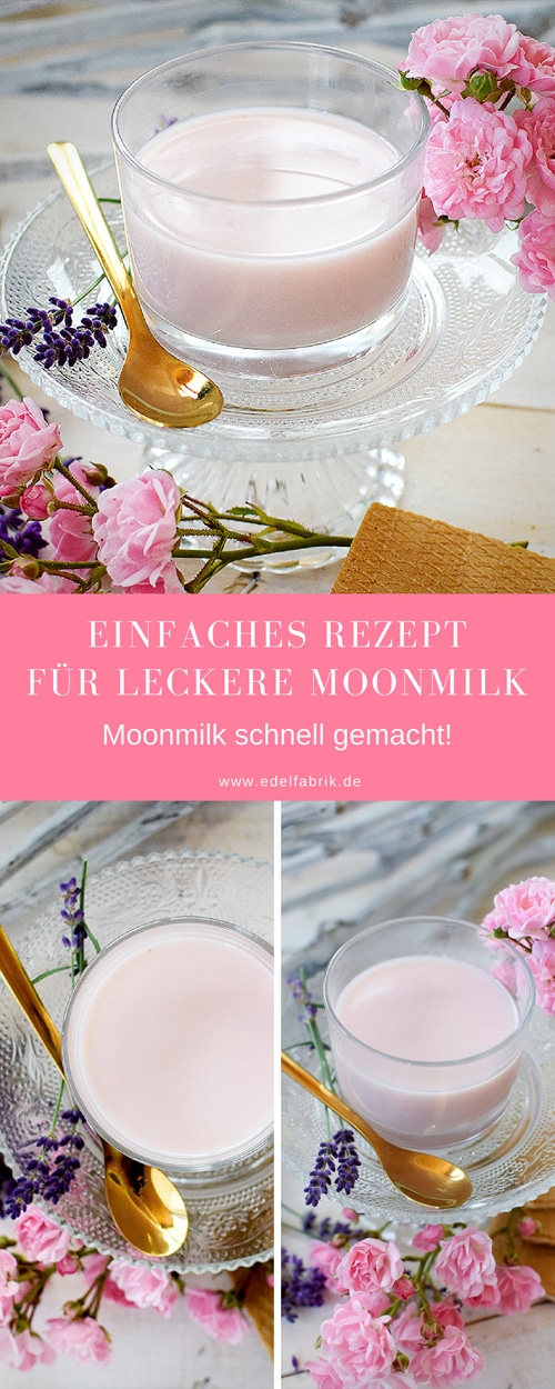 schnelles Rezept für Moonmilk, Moon Milk mit Rosen und Lavendel