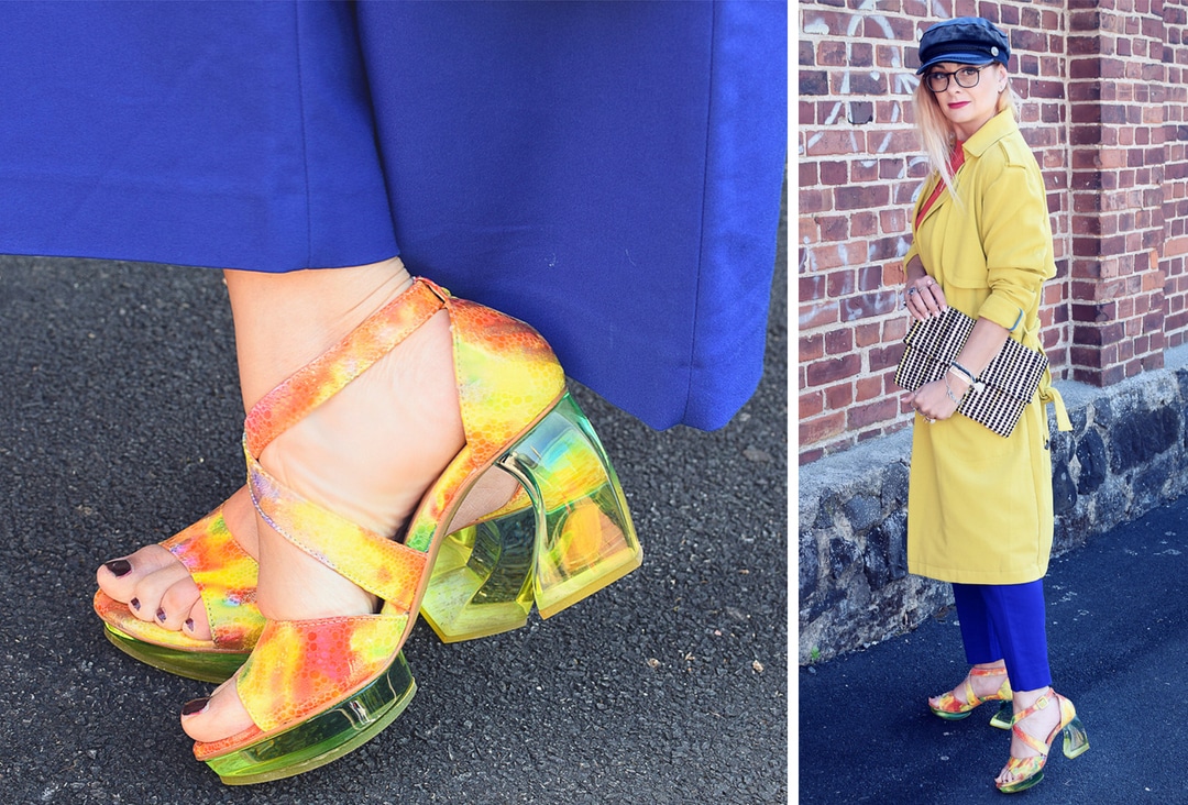 Damenschuhe von Tiggers für Frauen, Colorblocking Look, Culotte kombinieren,