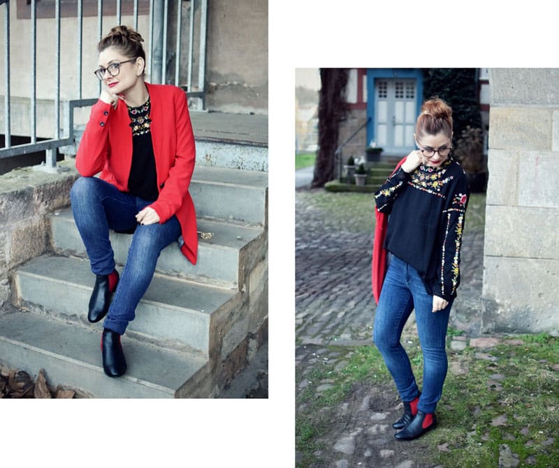 Bluse in schwarz, transparente Bluse, Modeblog für Frauen über 40