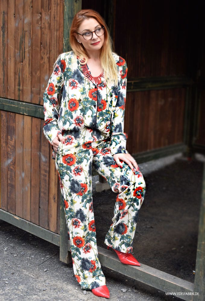 Pyjama mit Blumenmuster, Streetsstyle