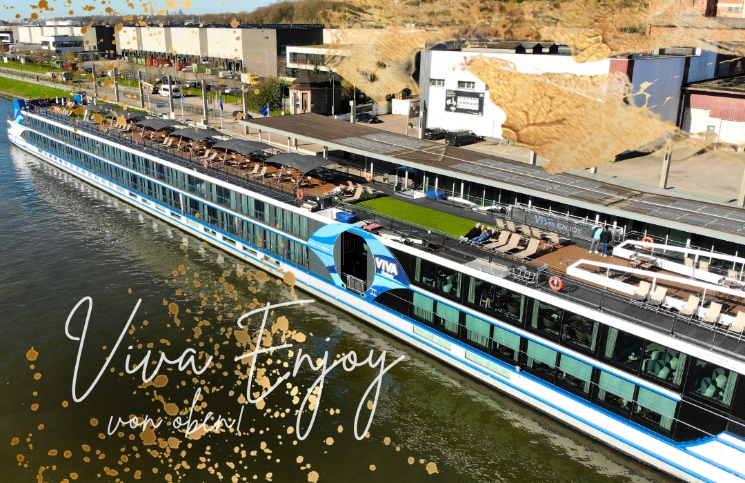 Die Viva Enjoy mit der Drohne von oben aufgenommen.