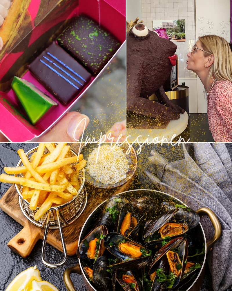 Belgische Schokolade und Muscheln und Fritten, das ist man in Antwerpen