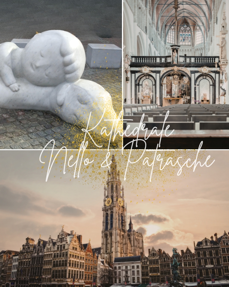 Die Kathedrale von Antwerpen und die Skulptur von Nello und Patrasche