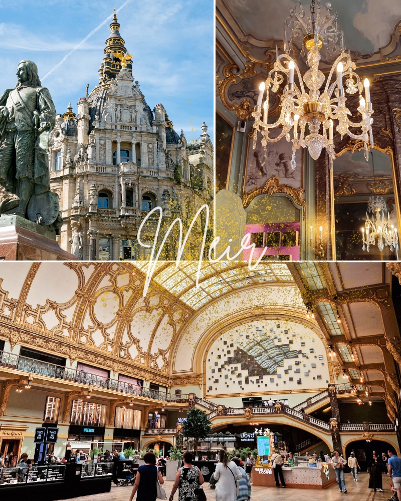 Die Meir Antwerpen lädt zum Bummeln ein und hat einige Sehenswürdigkeiten zu bieten. Hier siehst Du eine Collage.